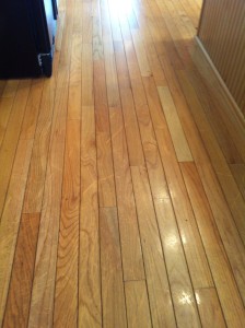 Dirty wood floors treated with store bought wood floor cleaning products